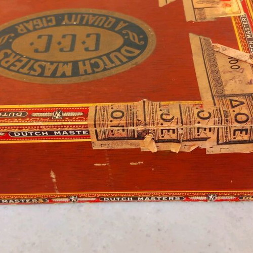Dutch Masters cigar box used, Perfecto type, collectible