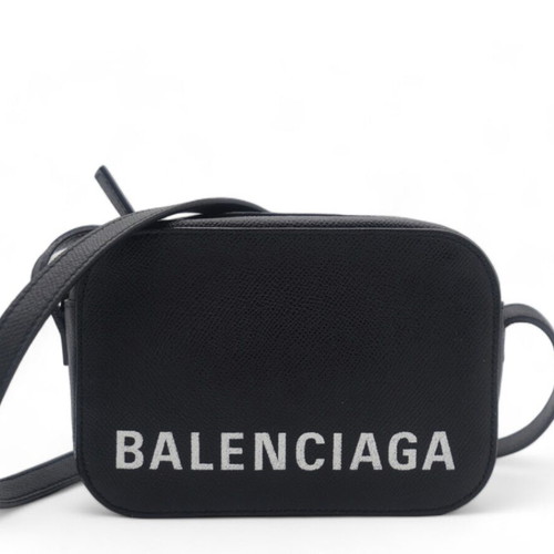 Balenciaga Black Leather XS Ville Camera Bag like new