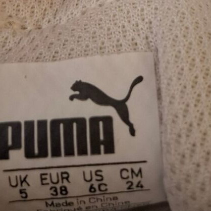 Puma sneakers used, size 38, white