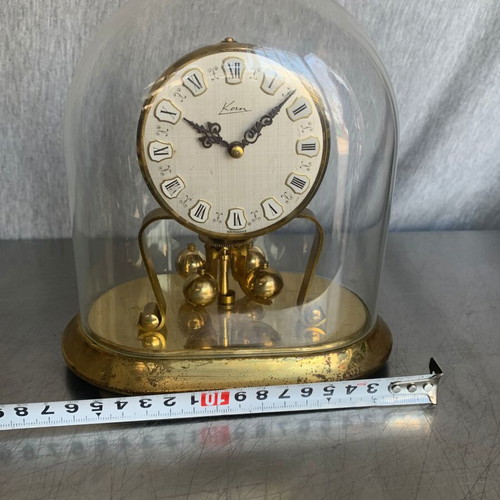 Kern annual table clock used with glass dome