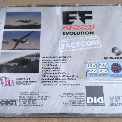 EF 2000 Evolution (+ Tactcom) PC CD-ROM like new