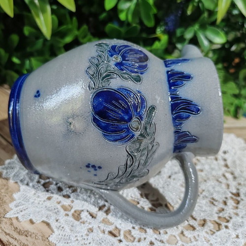 Authentic French ceramic jug from Alsace Krumeich Hubert Betschdorf 0.5L