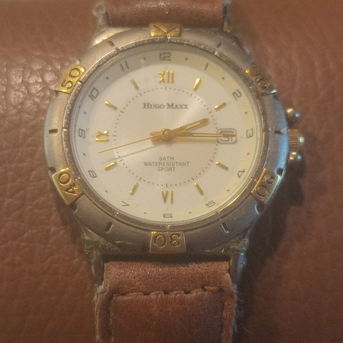 Hugo Maxx Eurodesign 18K Gold Plated Quartz Watch