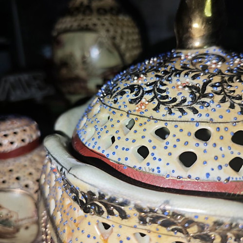 Satsuma vintage ceramic set of 4 pieces used