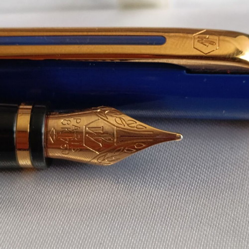 Waterman Black Marble pen 18k gold nib 1999 new