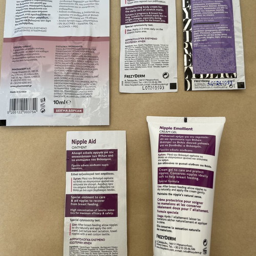 Pregnancy cream sample pack by FrezyDerm and Pharmasept