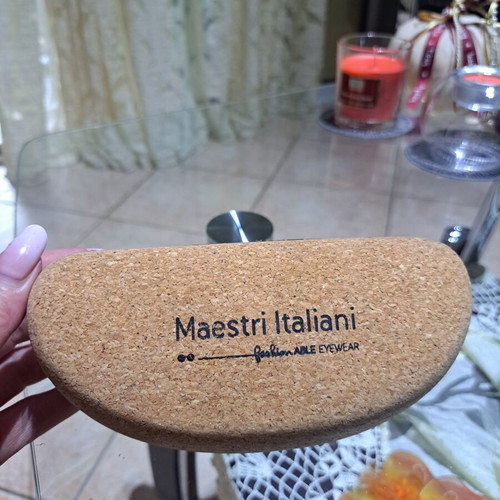 Maestri Italiani Sunglasses Case like new, cork, brown