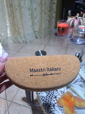 Maestri Italiani Sunglasses Case like new, cork, brown