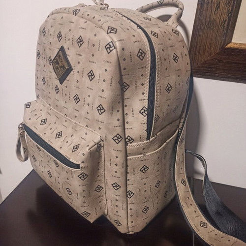Pierro large backpack like new, beige and black