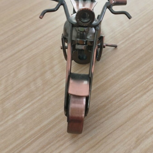 Decorative motorcycle made of metal elements new