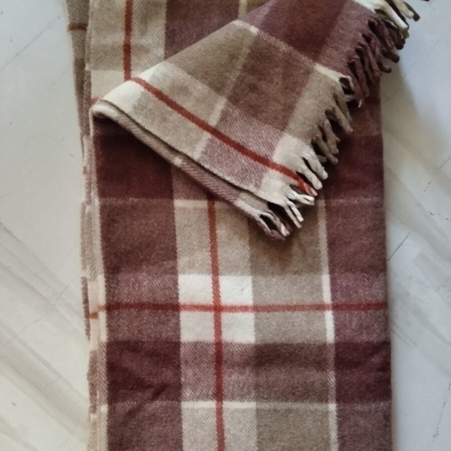 Vintage blanket authentic virgin wool double