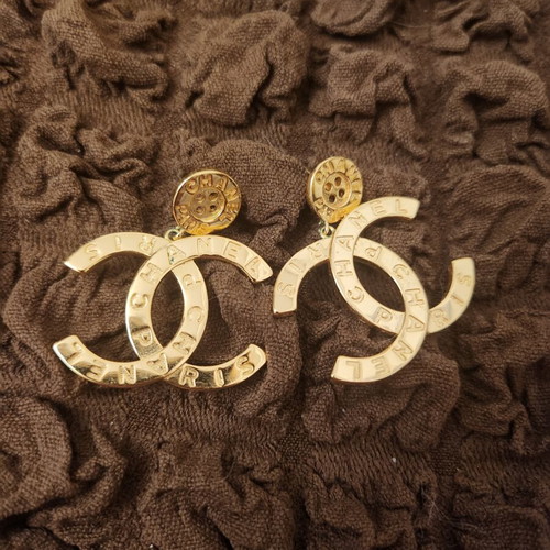 Chanel original earrings, gold tone