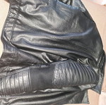Ledarine motorcycle jacket used, size M, black with fur lining