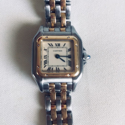Ρολόι Cartier Panthere Small μεταχειρισμένο, γυναικείο με μπρασελέ χρυσό και ατσάλι
