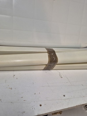 Plastic Mykonos Style Beach Table like new, 1.30m length