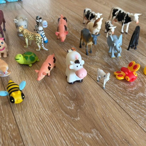 Plastic animal toys used