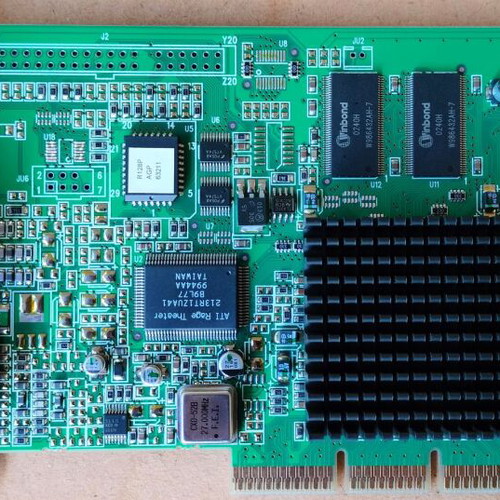 ATI Rage 128 32MB graphics card used, AGP
