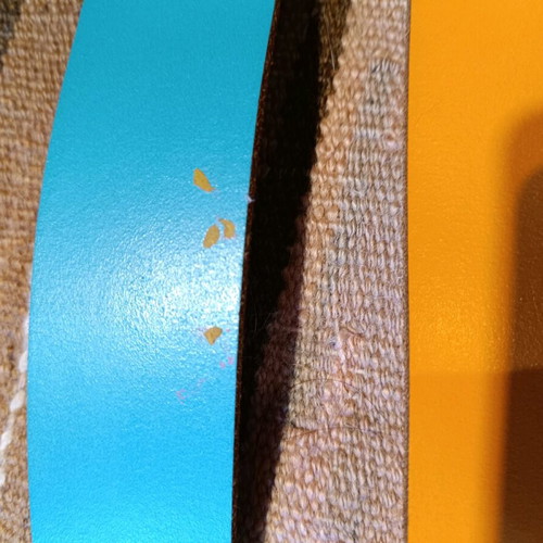 Three Benetton belts used, two leather and one fabric