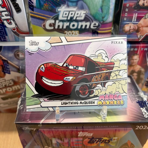 Disney Topps Neon Lightning McQueen Manga Madness collectible card like new