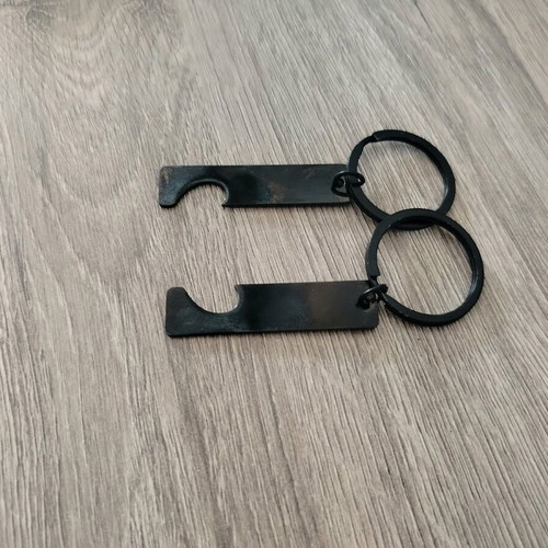 Keychains for couples new, black, heart design with engraving