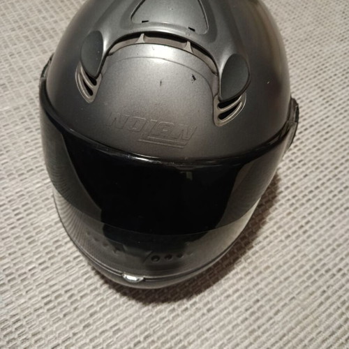 Nolan motorcycle helmet used, dual visor, flip-up
