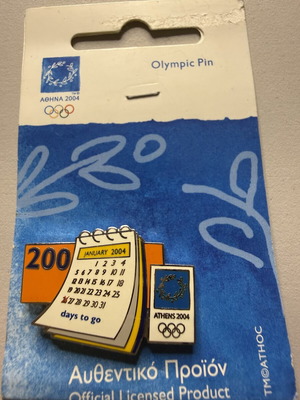 Countdown 200 Days Limited Edition Olympic Pin Athens 2004 new