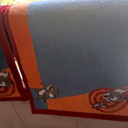 Small rugs set like new, two new and one small used, 58x95 cm