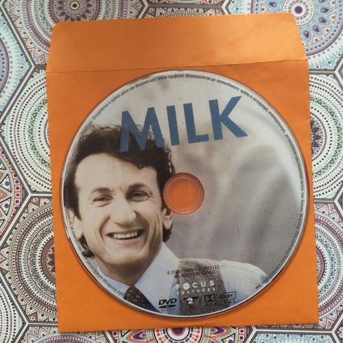 Milk DVD used with Greek subtitles, no case