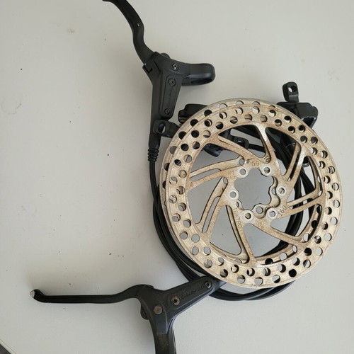 Hydraulic bicycle disc brake sets used, pack of 11 with rotors