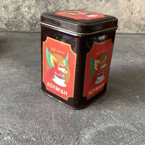 Loumidis coffee tin used