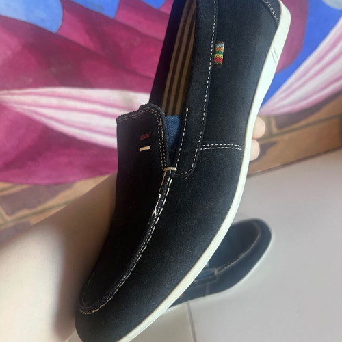 Giorgio Rinaldi men's suede loafers size 42, navy blue