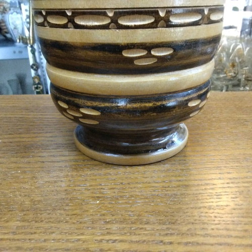 Wooden carved decorative mortar like new for spices