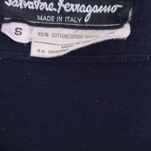 T-shirt Salvadore Ferragamo women's like new, navy blue, loose fit