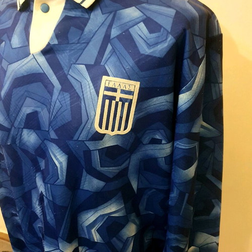 Greece National Team Jersey 1993 used, authentic with velour crest