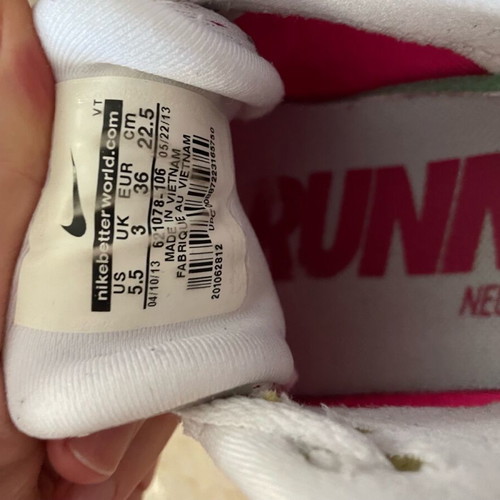 Nike athletic shoes used, size 36, white