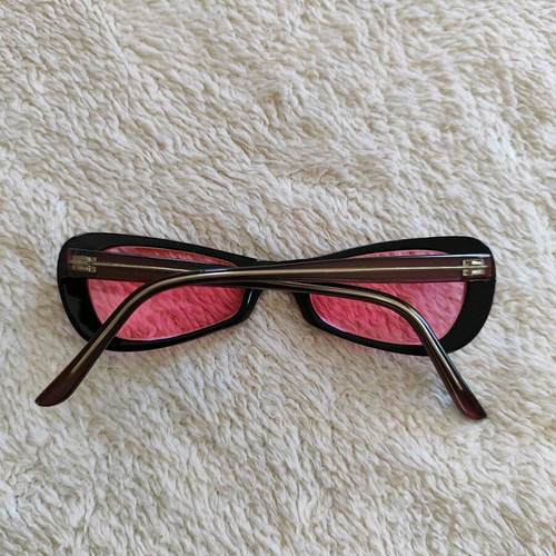 Vintage sunglasses like new, brown-pink frame, pink lenses