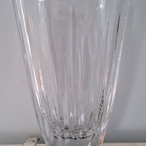 Rogaska crystal vase solid like new 20.5x7.5 cm