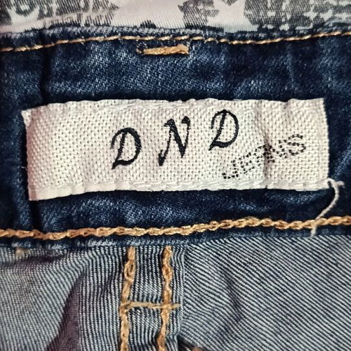 Denim salopette M with star pattern and adjustable straps