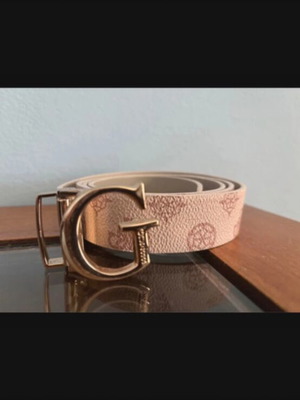 Guess belt, pink, reversible with gold buckle