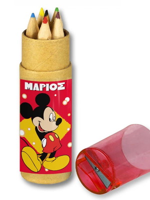 Mickey Mouse colored pencils new, 10 pcs with name in box