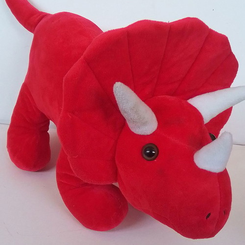 Plush Triceratops dinosaur used, length 60 cm