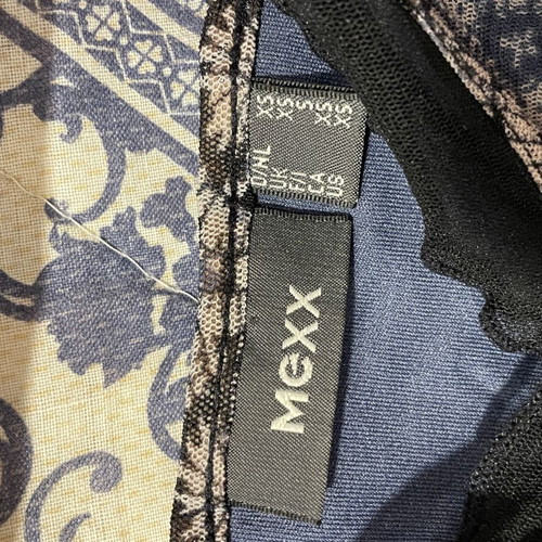 Mexx lace print thin strap top size S/M like new, blue and black