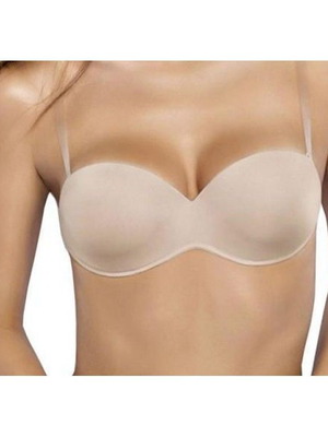 Σουτιέν push up μπεζ strapless 90B καινούργιο Sielei