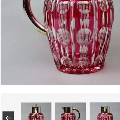 Val Saint Lambert Art Deco ice bucket used, lead crystal 1930s-50s