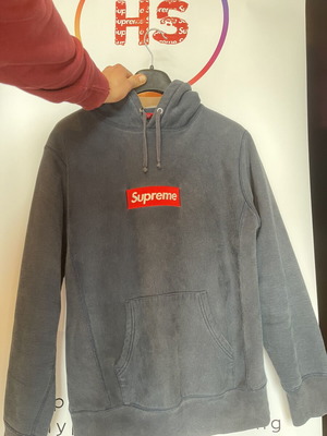 Supreme Box Logo hoodie used, size M, blue