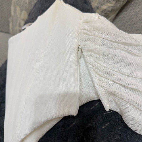 White strapless top Zara used, size S