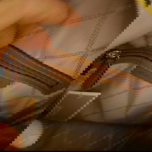 Michael Kors Rhea Zip Πλάτης καινούργιο, vanilla μπεζ και χρυσαφί