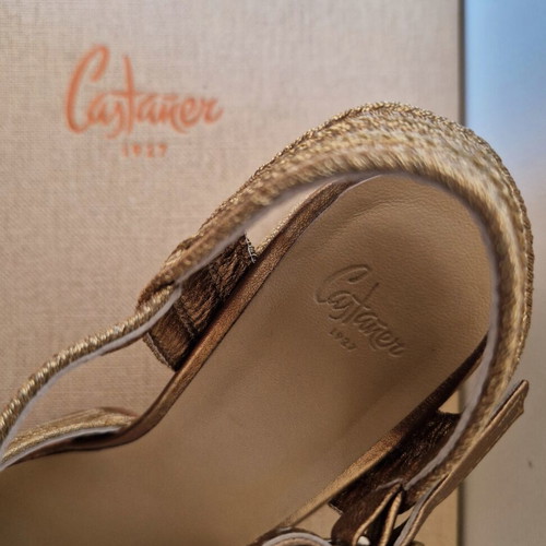 Castaner Valle/142 gold platform sandals size 38 new