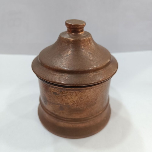 Vintage Handmade Copper Cheese Container like new with Brass Label