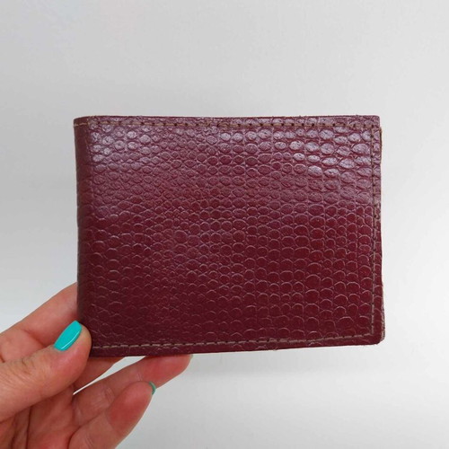 Vintage men's wallet made of genuine leather like new, Bulgarian from the 70s